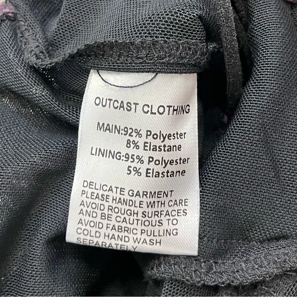 Outcast Clothing Jett Purple Butterfly Burnout Velour Sexy Jumpsuit - Picture 5 of 13